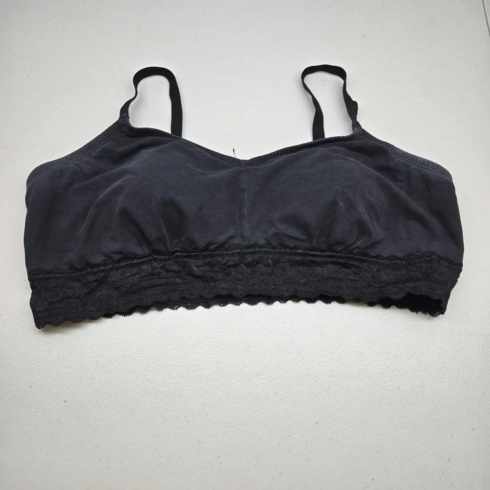 Torrid‎ Curve Women Bra 3X Black Bralette Wireless Lace Blended READ